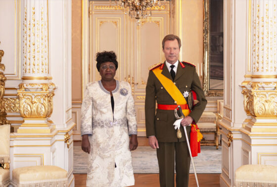 H.E Dr. Naomi Ngwira presents letters of credence to his royal highness the grand duke of Luxembourg